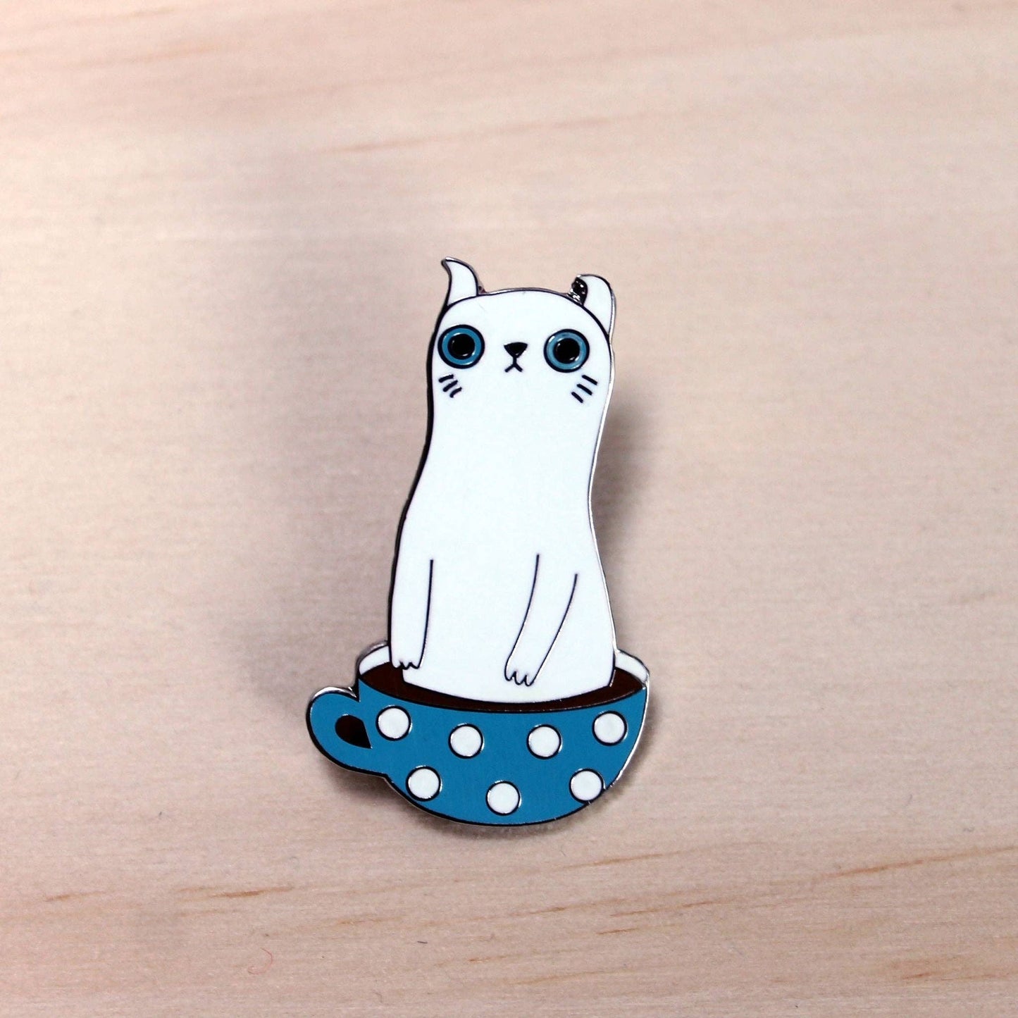 Coffee Cat Enamel Pin