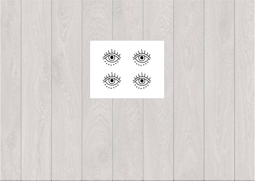 Temporary third eye tattoo (set of 4)