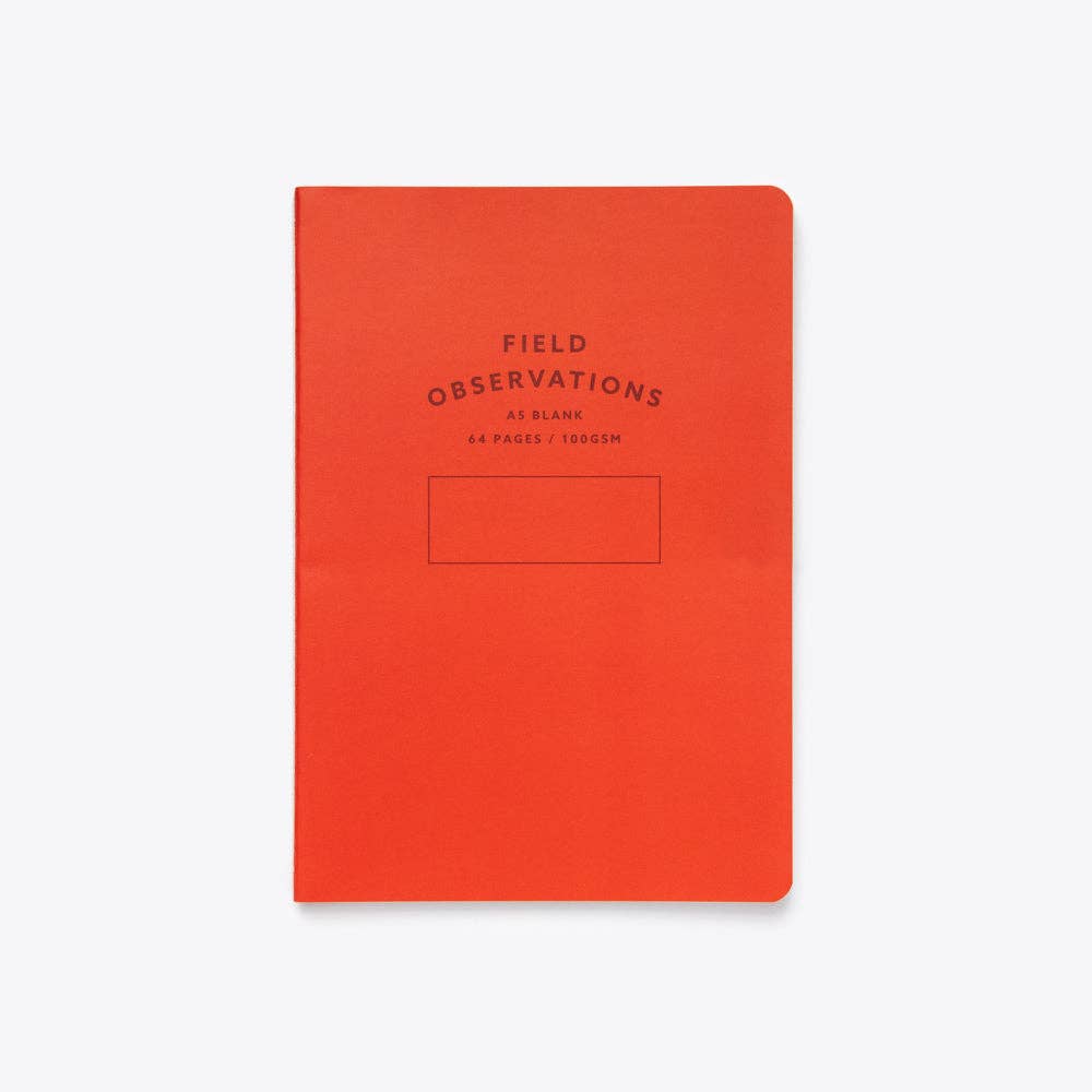 Stitched Notebook - A5: Orange / Dot Grid
